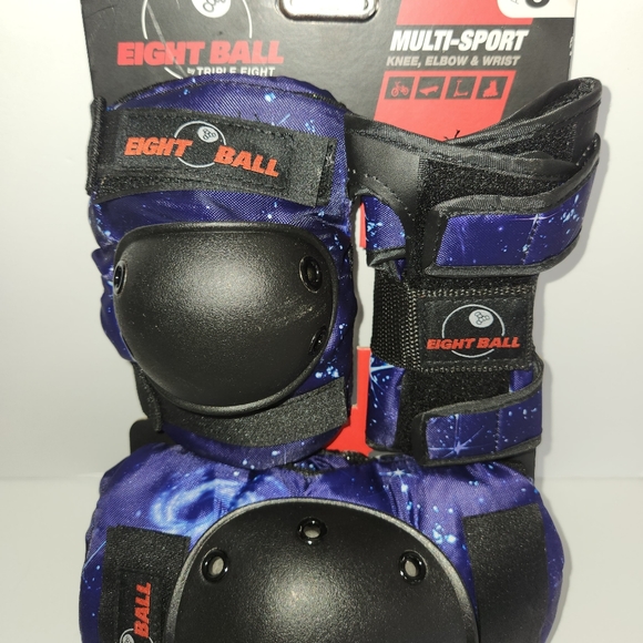 Eight Ball Multi-Sport Protective 3-Pack Knee & Elbow Pads Wrist Guards Ages 8+ - Picture 7 of 9
